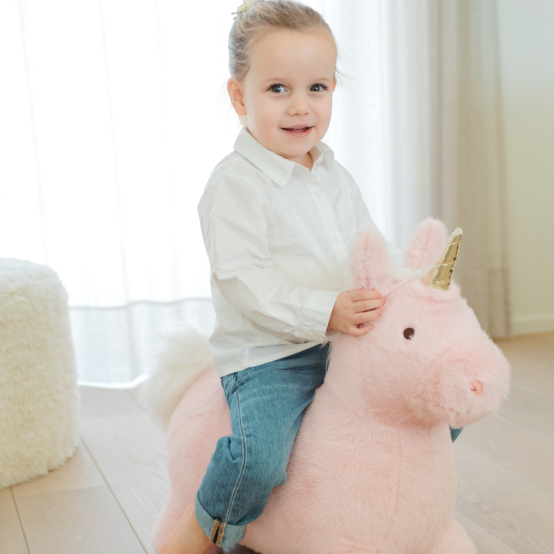 Blødt Hoppedyr Wild   Soft Rosa Enhjørning