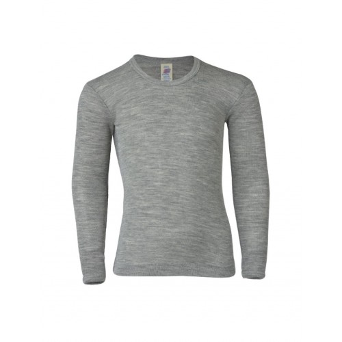 Bluse   Uld Silke 92 Light Grey Melange