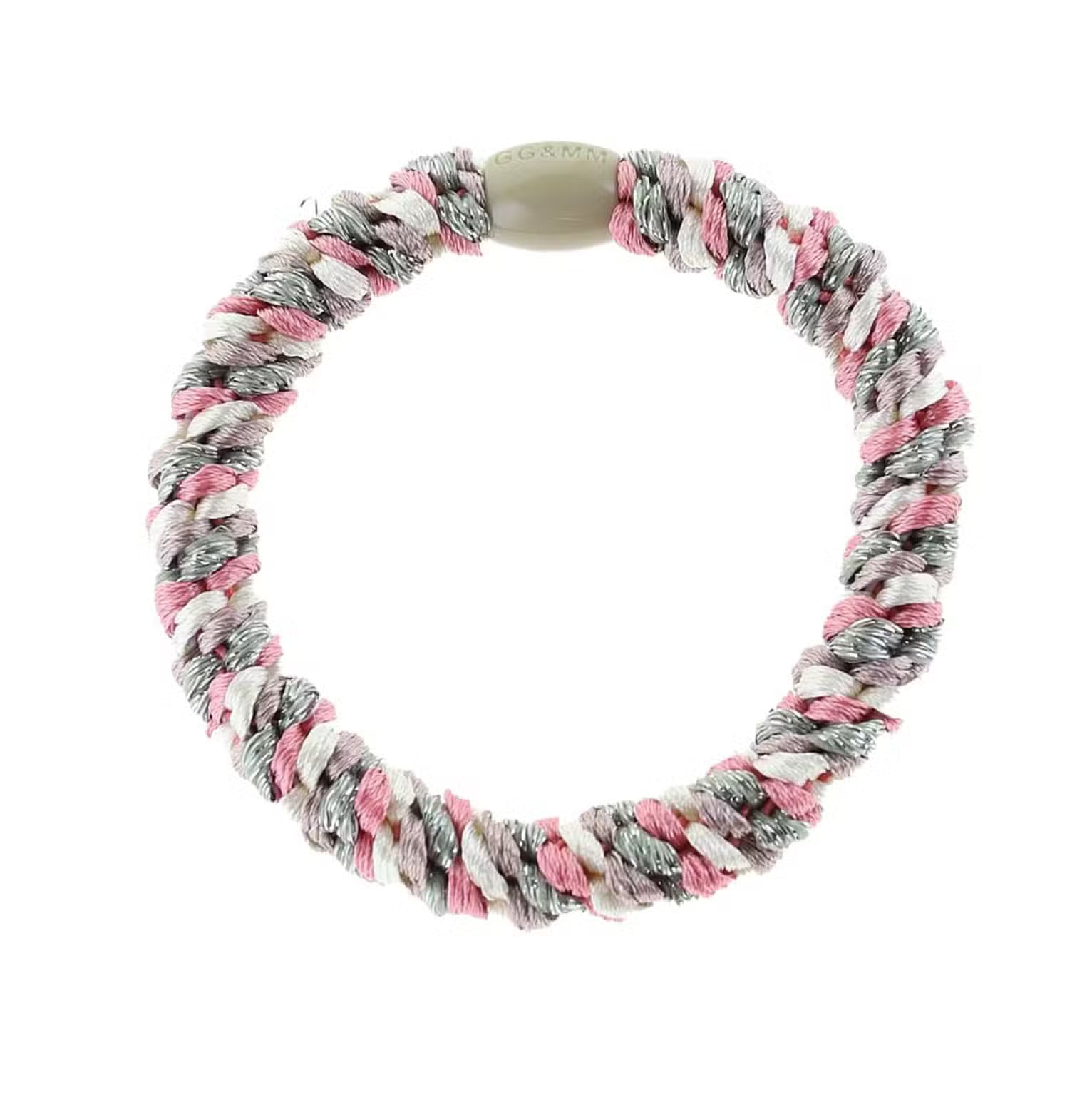 By Stær Elastik Multi Pink Grå Glimmer