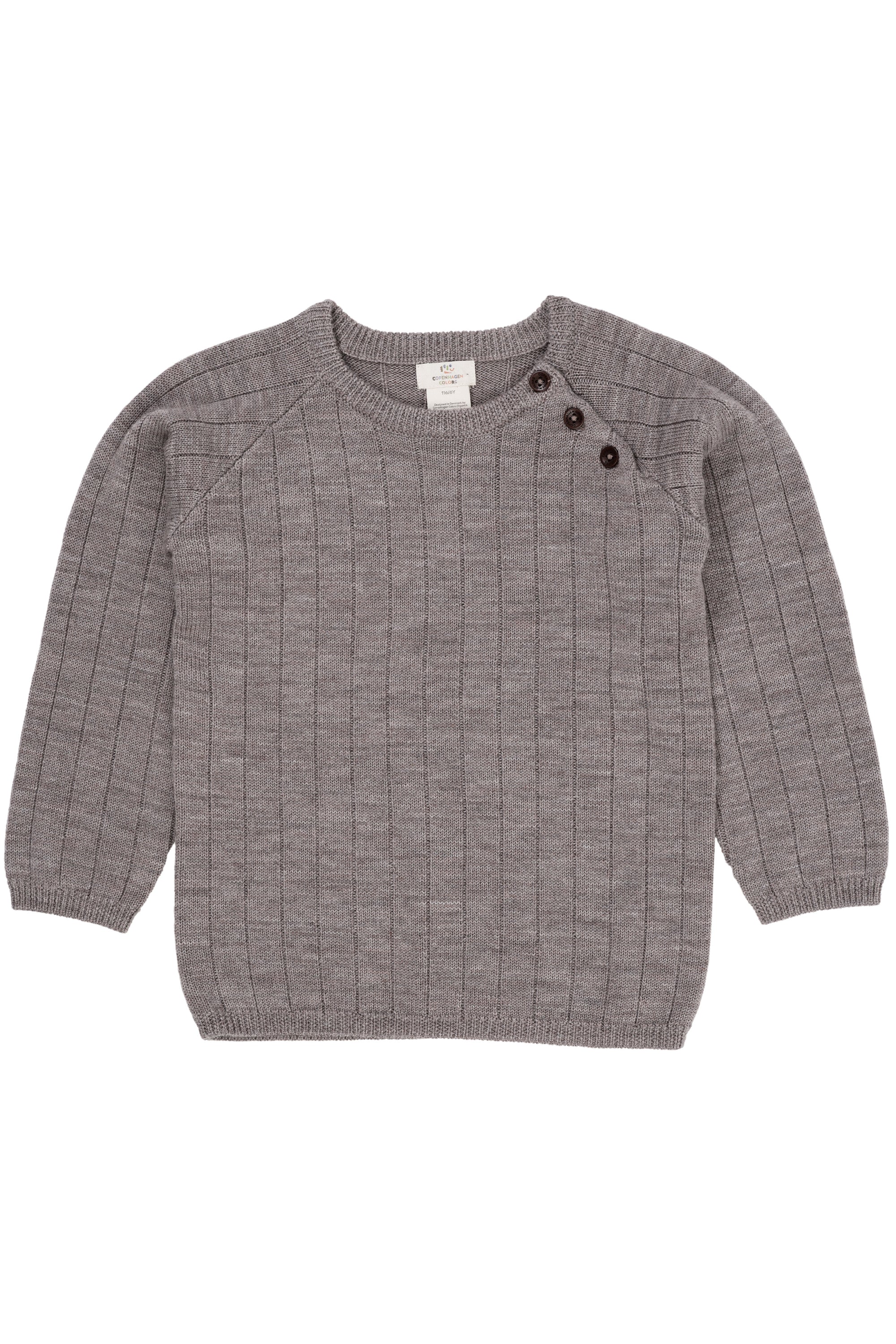 Copenhagen Colors Merino Knitted Blouse Natural Melange 86 Cm