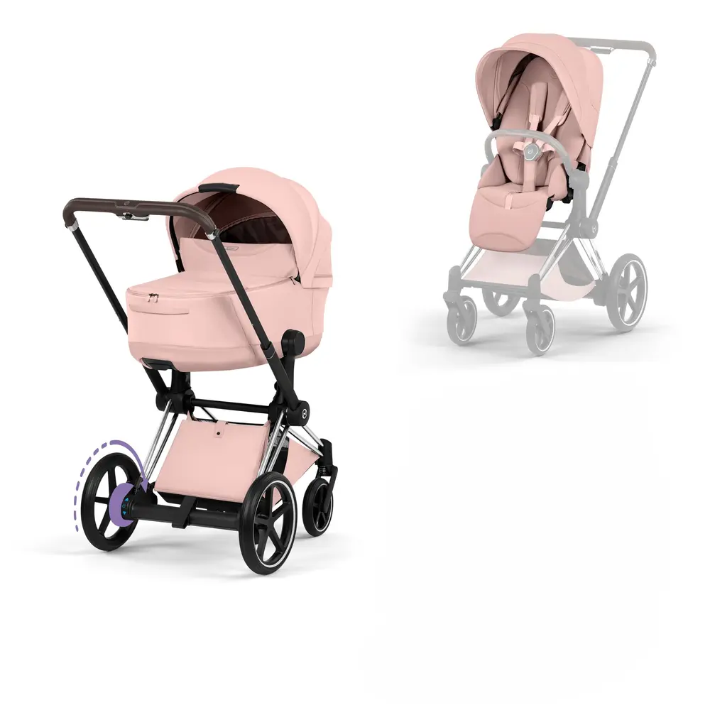 Cybex  -priam Kombivogn Style Peach Pink Chrome Brown