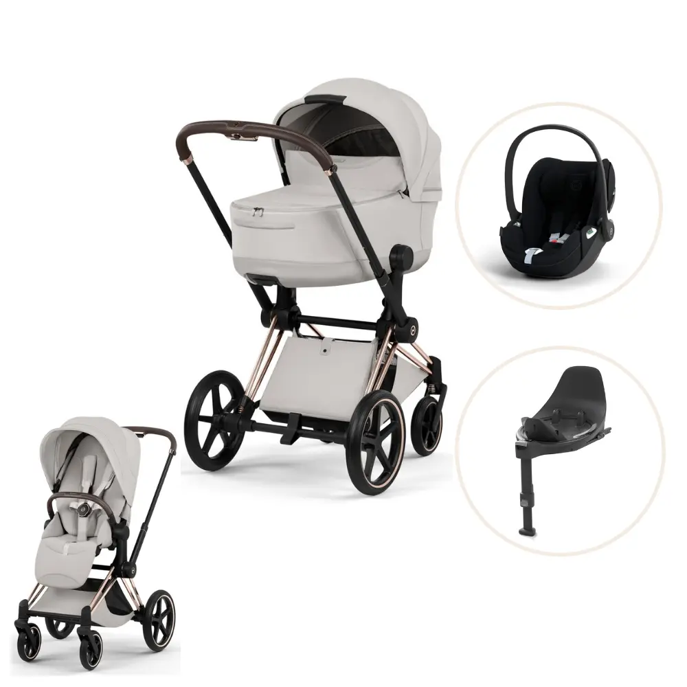 Cybex Priam Style Kombivogn Inkl  Cloud   Plus Og Base   City Grey Rosegold