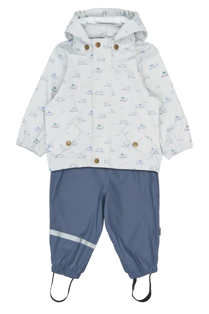 Dai Regnsæt    Seler Pearl Blue Boat Aop 80 Cm