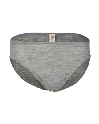 Dame Trusser   Uld Og Silke 46 48 Light Grey Melange