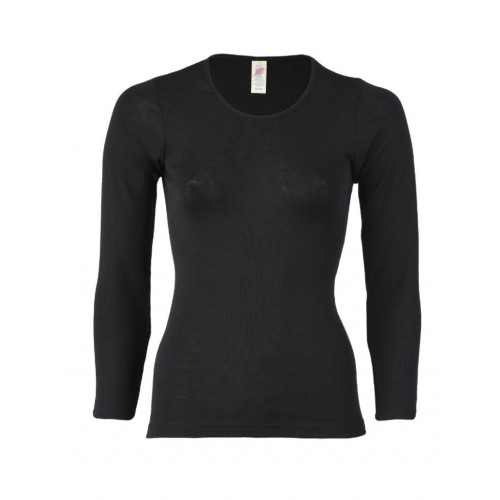 Damebluse Merinould 42 44 Black