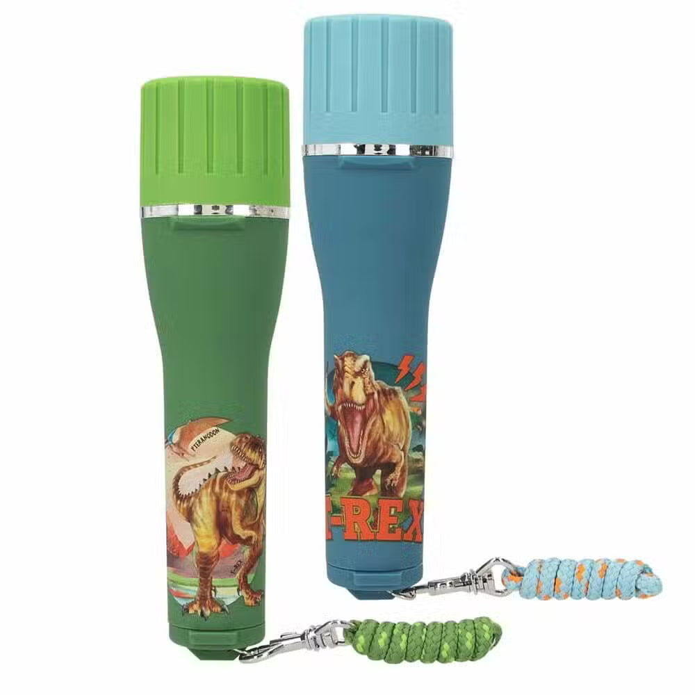 Dino World Lommelygte Stk-blå