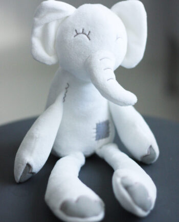 Elefant Bamse   Lys Creme Velour