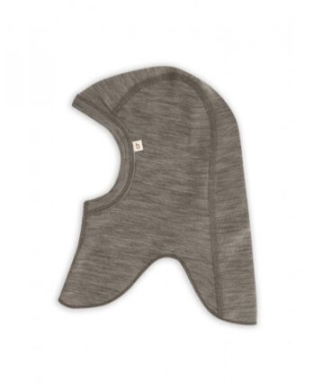 Elefanthue   100  økologisk Merino Uld Til Baby Og Børn  Tynd Kvalitet   Lag Stof 50 56 Light Brown Melange