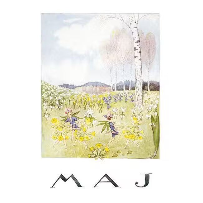 Elsa Beskow Billede Maj A4