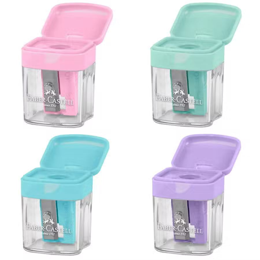 Faber Castell Blyantspidser Mini Pastel Assorteret Stk