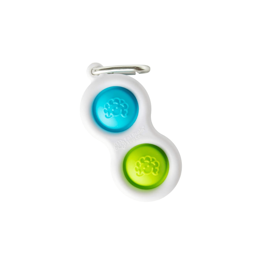 Fidgetnøglering  Simpl Dimpl Fat Brain Toys Blå   Grøn