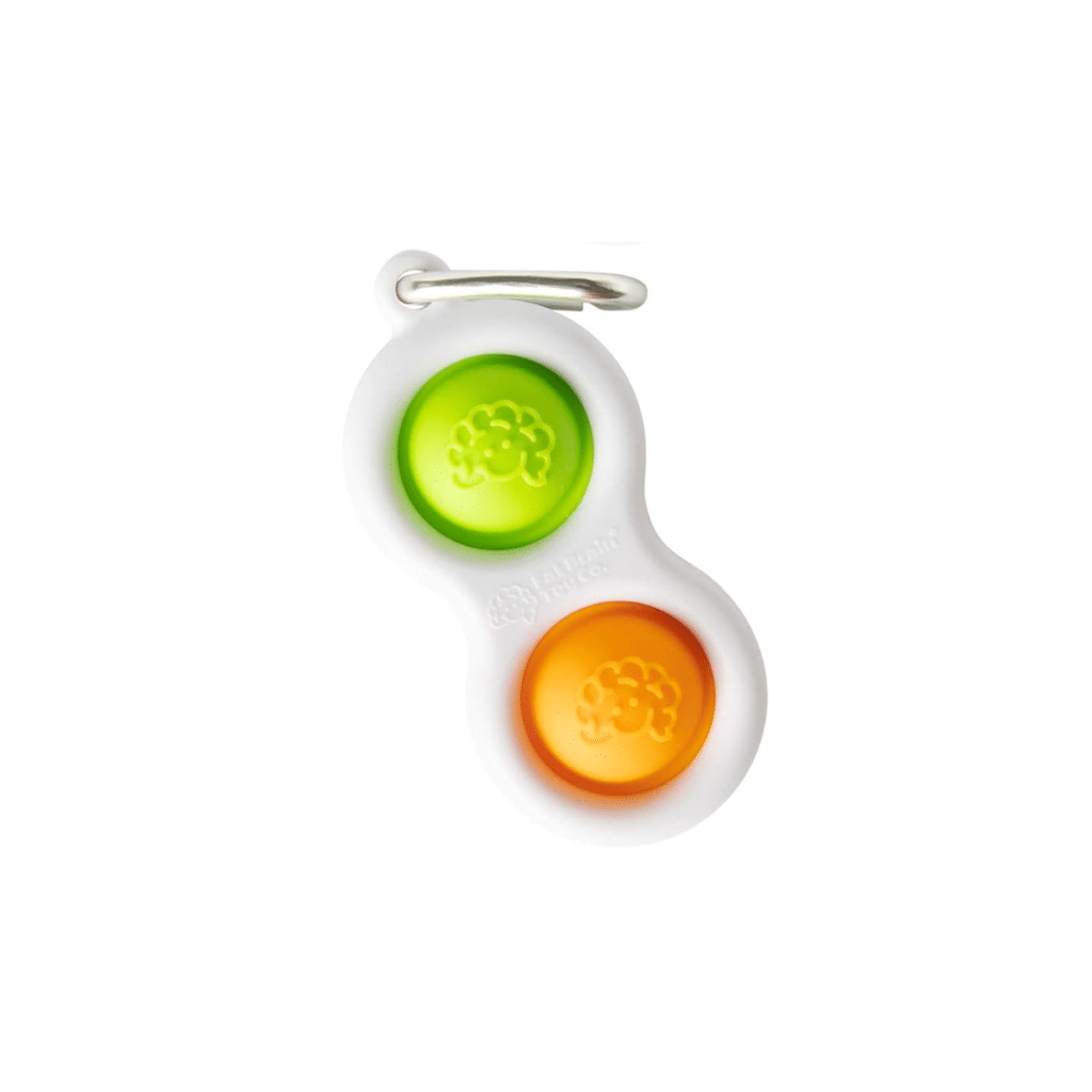 Fidgetnøglering  Simpl Dimpl Fat Brain Toys Orange   Grøn