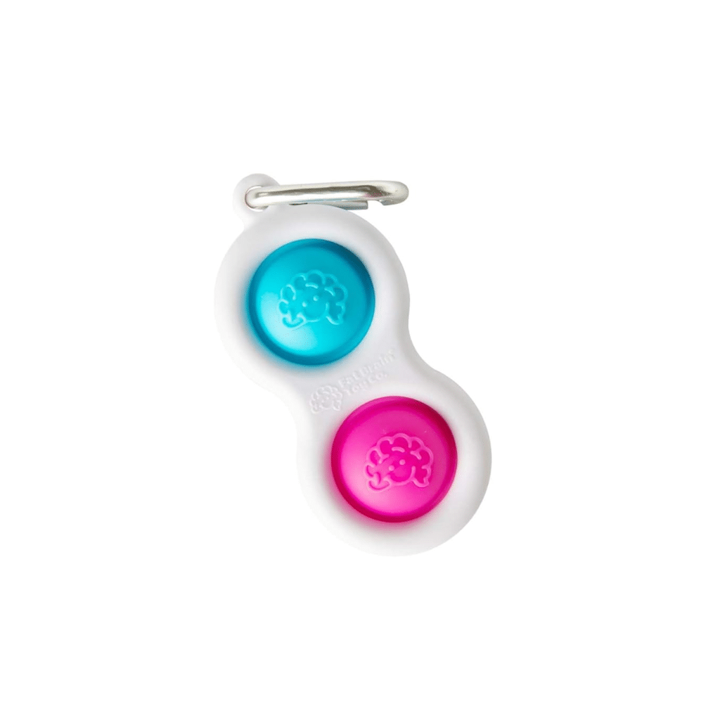 Fidgetnøglering  Simpl Dimpl Fat Brain Toys Pink   Blå