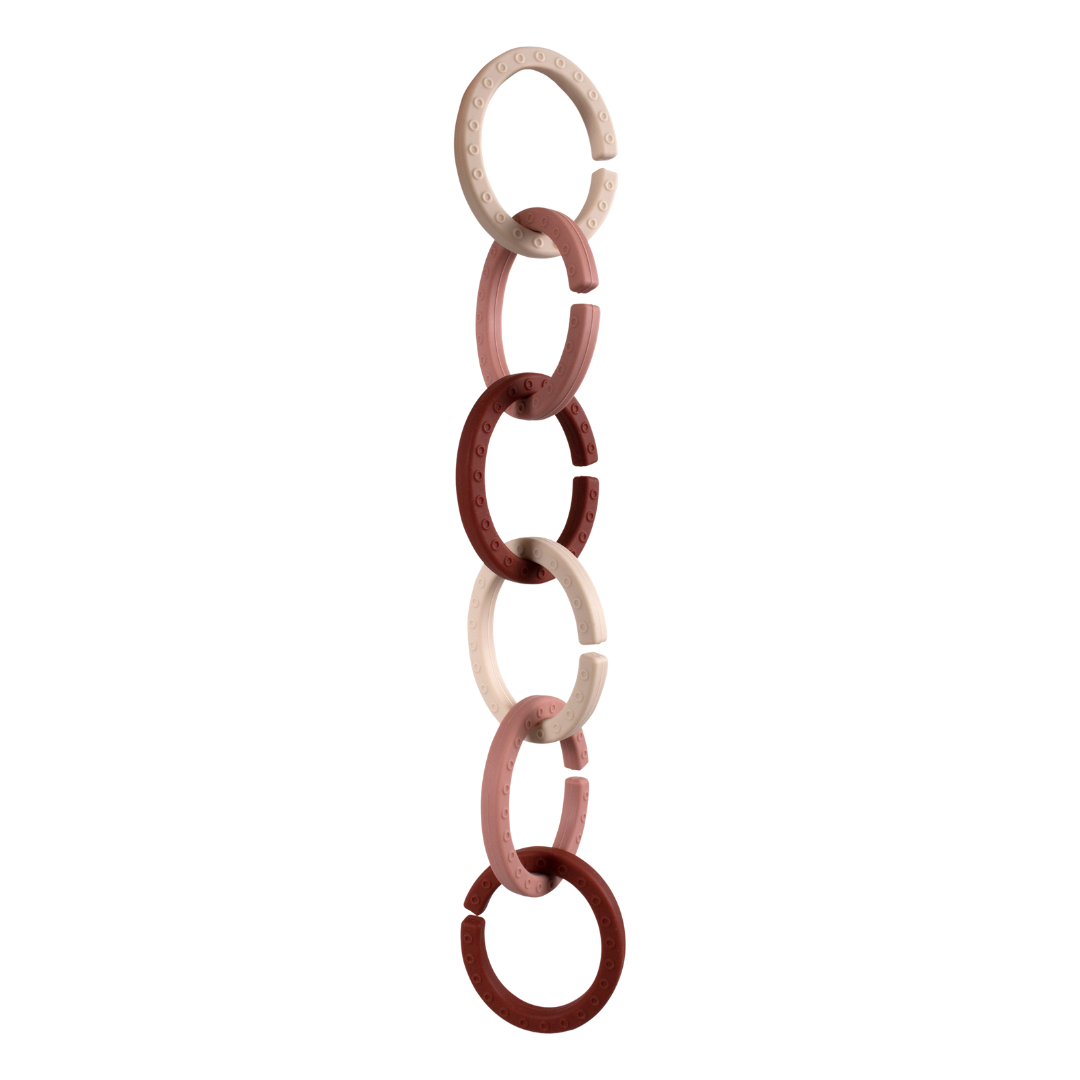 Filibabba Ophængsringe   Silikone   -pak Rose
