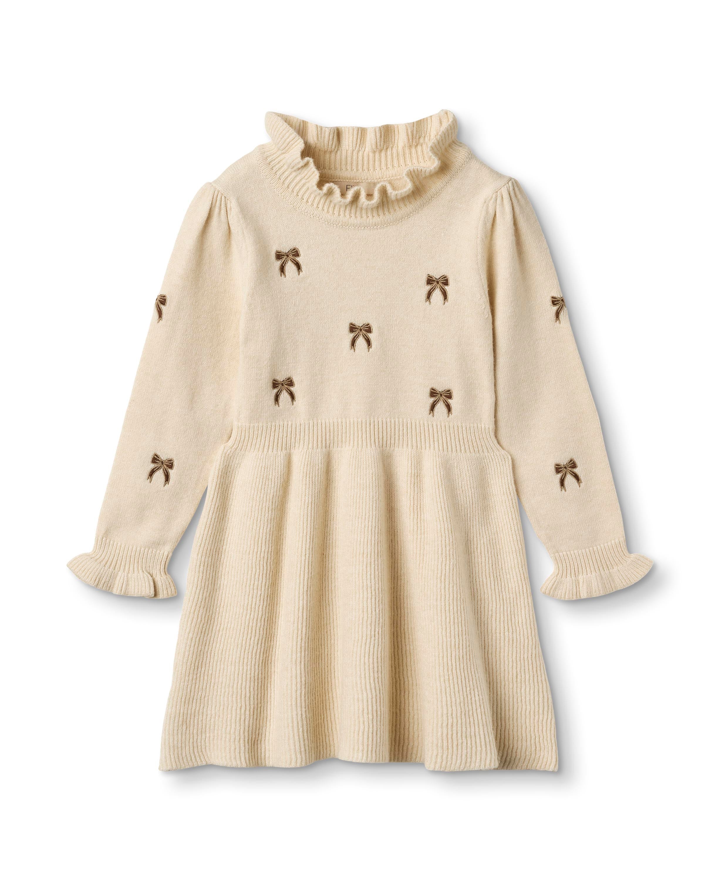 Fliink Benna Bow Dress- Sandshell 86 Cm