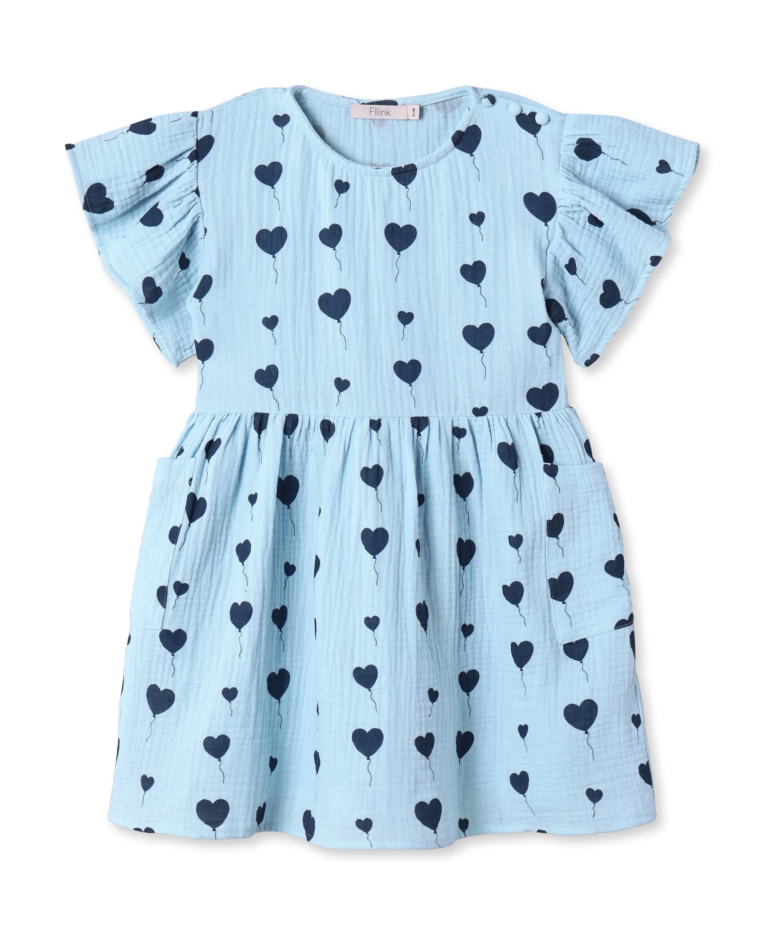 Fliink Love Ss Dress Dream Blue 86 Cm