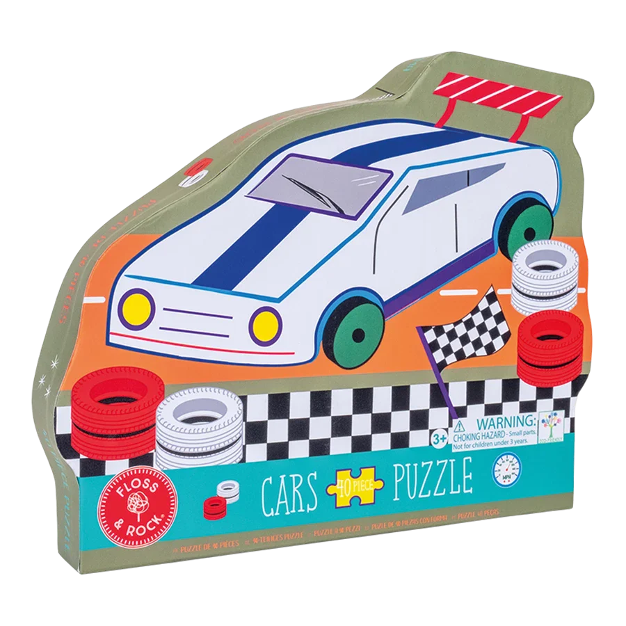 Floss Rock Puslespil Formet Motiv æske 40 Brikker Cars Quot Racing Car Quot