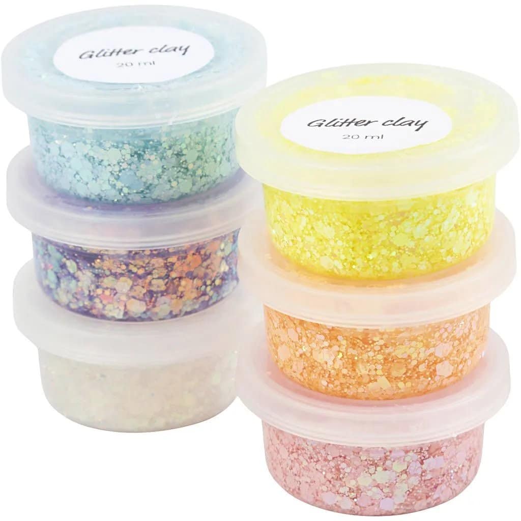 Glitter Clay Pastel Farver   Pak