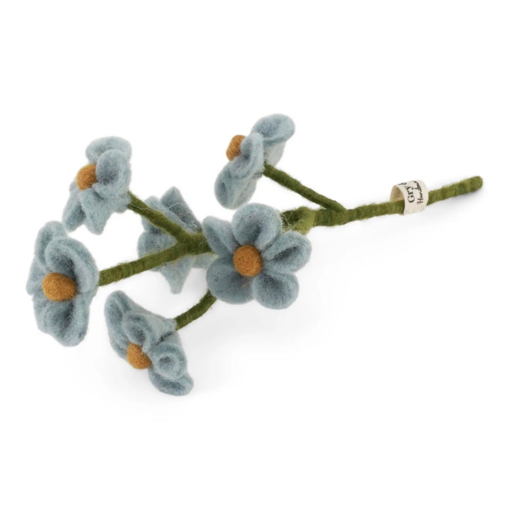 Gry Og Sif Filt Blomst Forglemmigej Blå