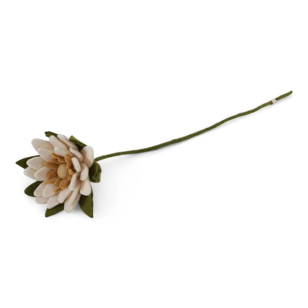 Gry Og Sif Filt Blomst Nøkkerose Hvid