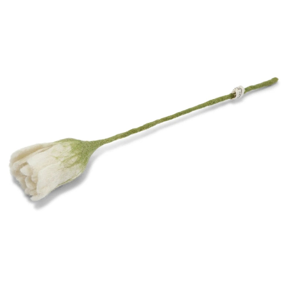 Gry Og Sif Filt Blomst Tulipan Hvid