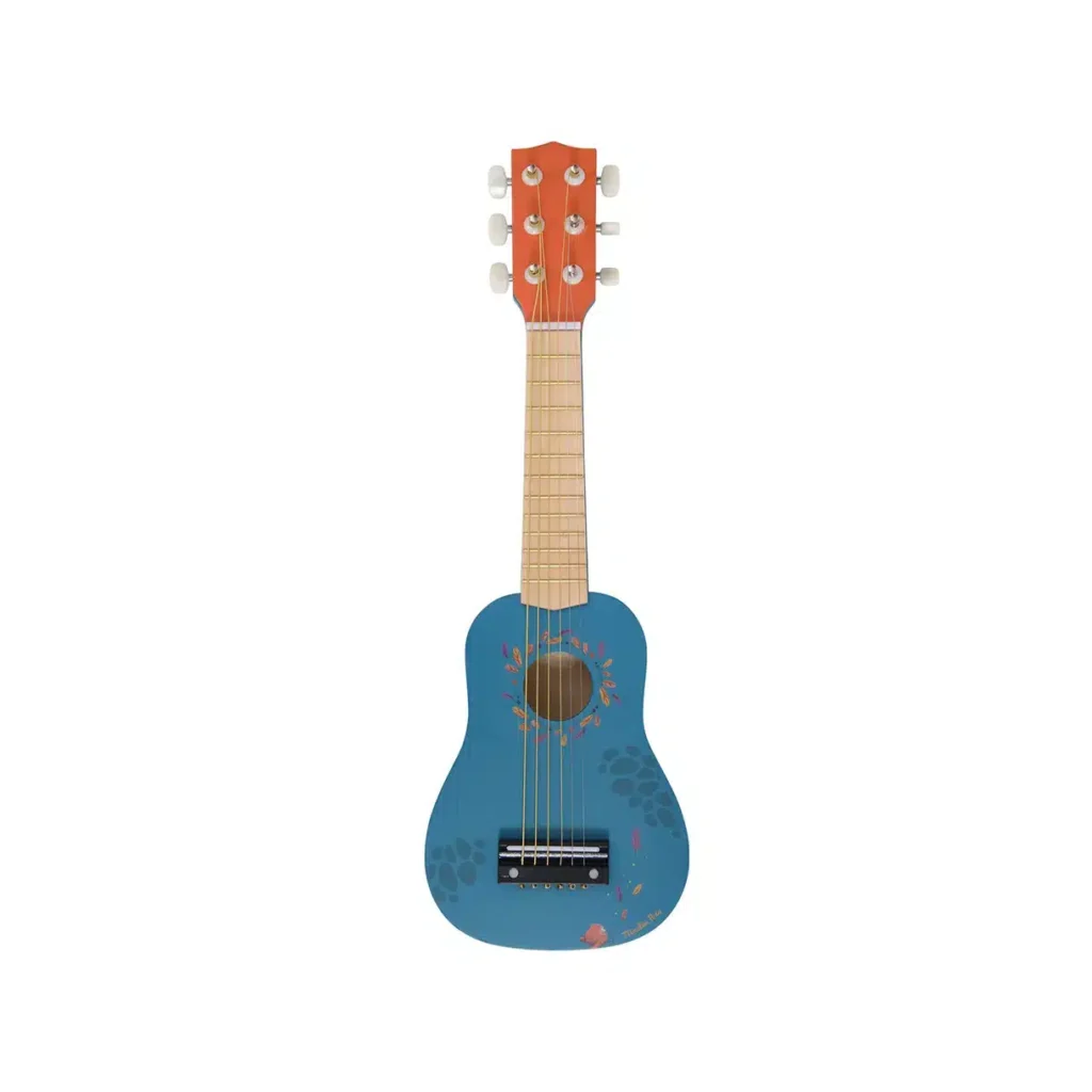Guitar   Træ  Mørkeblå Moulin Roty