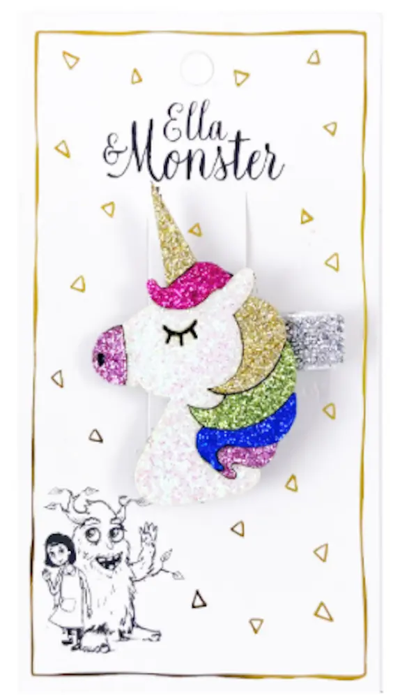 Hårclips Disco Unicorn