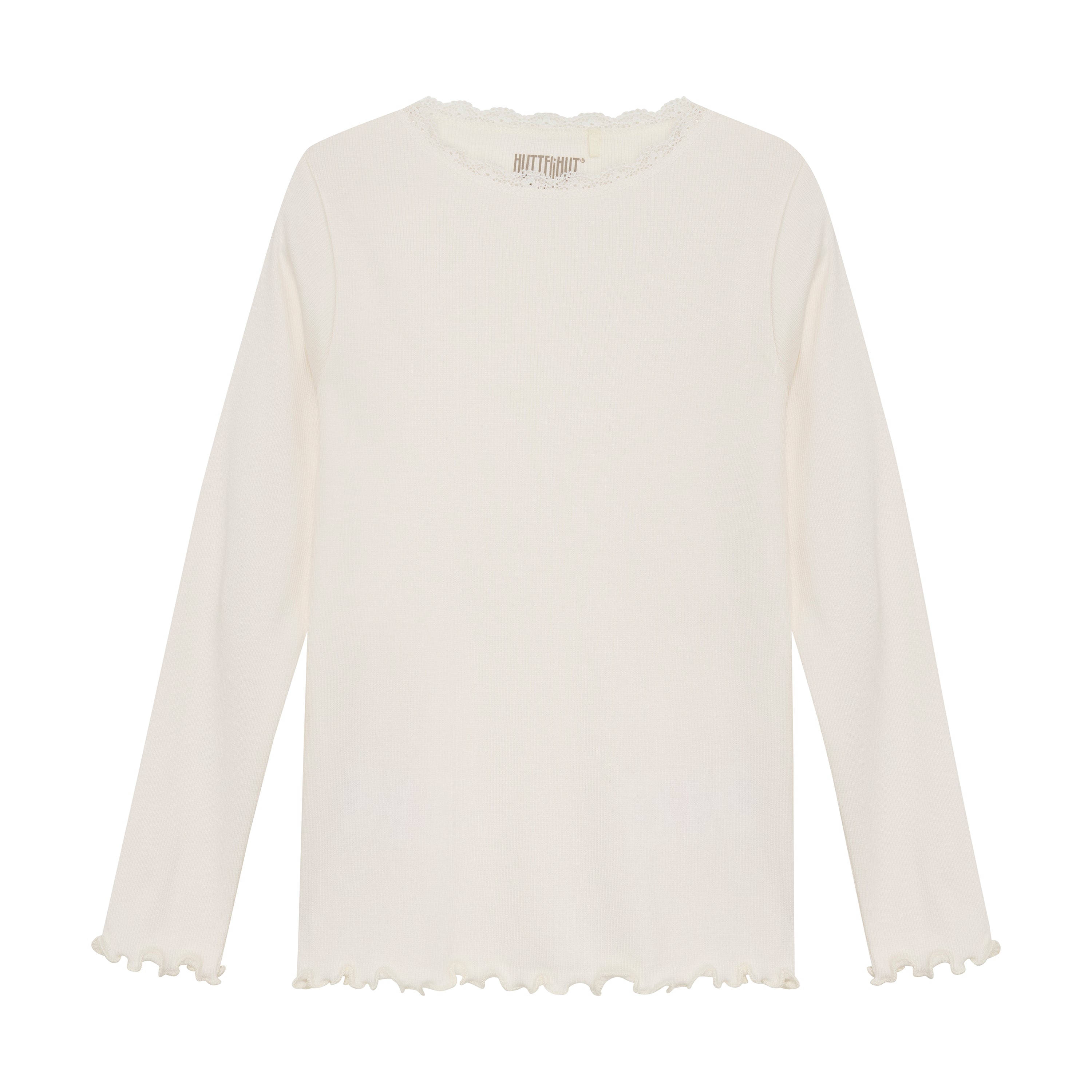 Huttelihut Rib Shirt  Eggnog 86 Cm