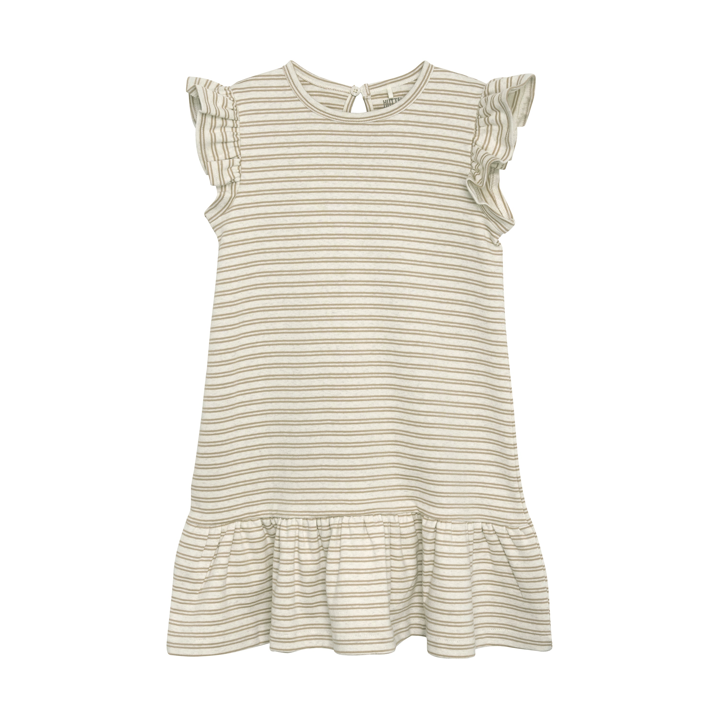 Huttelihut Striped Rib Dress Silver Sage 86 Cm