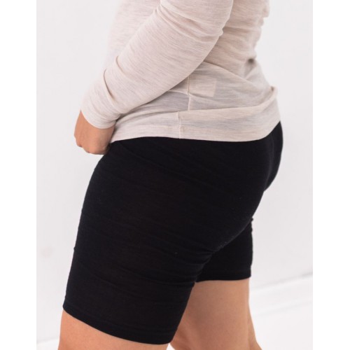 Inner Shorts Til Dame 100 Merino Uld 1x1 Rib Black