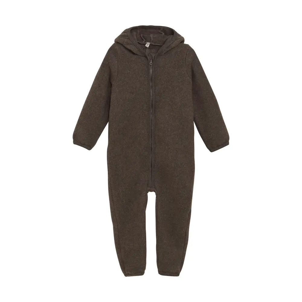 Køredragt    ører Uld Fleece Brown Melange 86