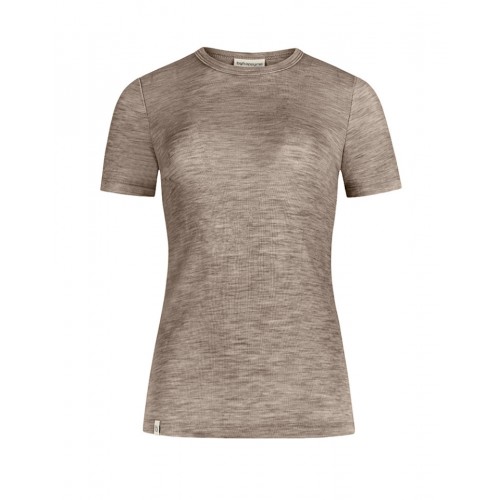 Kortærmet -shirt Til Dame 100 Merino Uld Beige Melange Xs