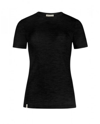 Kortærmet  -shirt Til Dame   100  Merino Uld Black