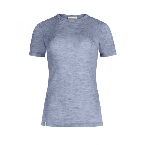 Kortærmet -shirt Til Dame 100 Merino Uld Light Blue Melange