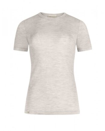 Kortærmet  -shirt Til Dame   100  Merino Uld Nature Melange
