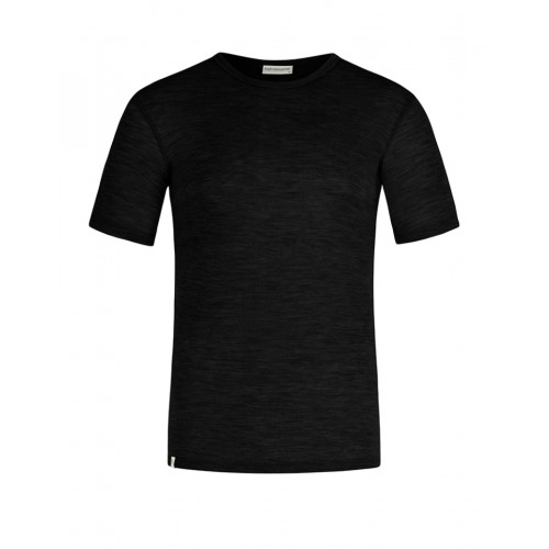 Kortærmet -shirt Til Herre 100 Merino Uld Black