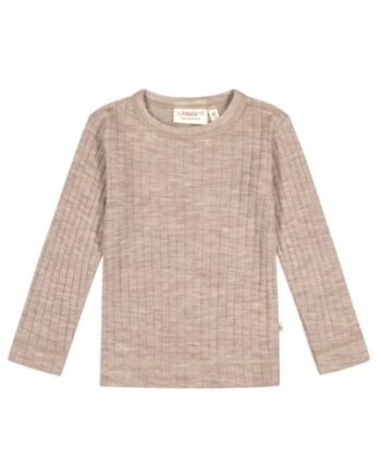 Langærmet  -shirt   100  Merino Uld  Oeko-texâ  Beige Melange 80