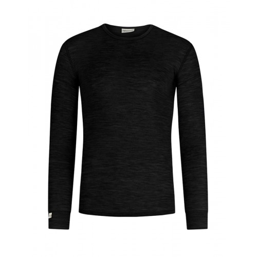 Langærmet  -shirt Til Herre   100  Merino Uld Black