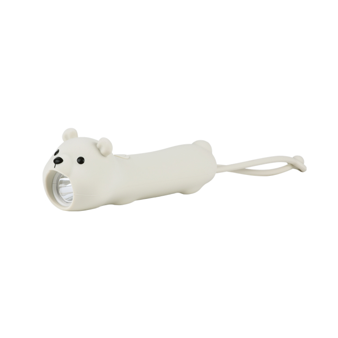 Led Lommelygte Bjørn 28 Cm Blød Silikone  Bpa-fri