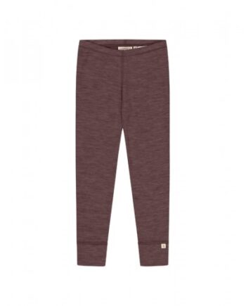 Leggings   100  Merino Uld  Oeko-texâ  98 104 Plum Melange