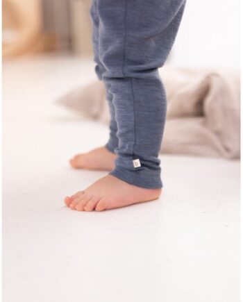 Leggings   100  Merino Uld Til Baby Og Børn Blue Melange 56
