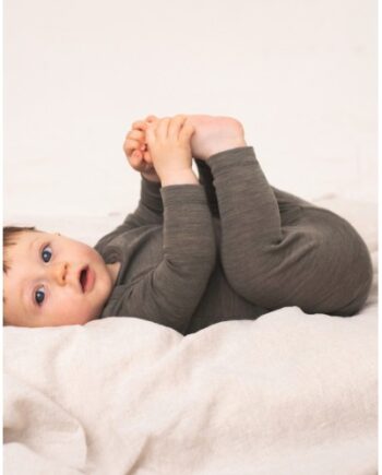 Leggings   100  Merino Uld Til Baby Og Børn Moss Melange 56