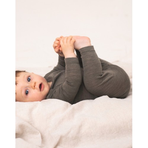 Leggings   100  Merino Uld Til Baby Og Børn Moss Melange 56