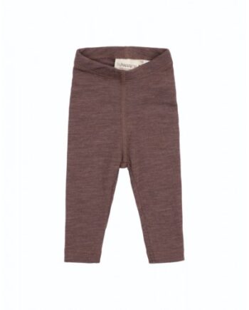 Leggings   100  Merino Uld Til Baby Og Børn Plum Melange 56