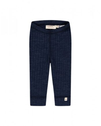 Leggings Med Dropneedle-struktur   100  Merino Uld  Oeko-texâ  Navy Melange 56