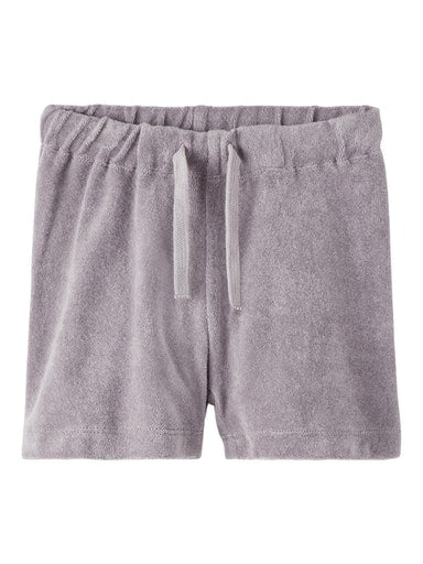 Lil Atelier Frotté Shorts Silver Filigree 92 Cm