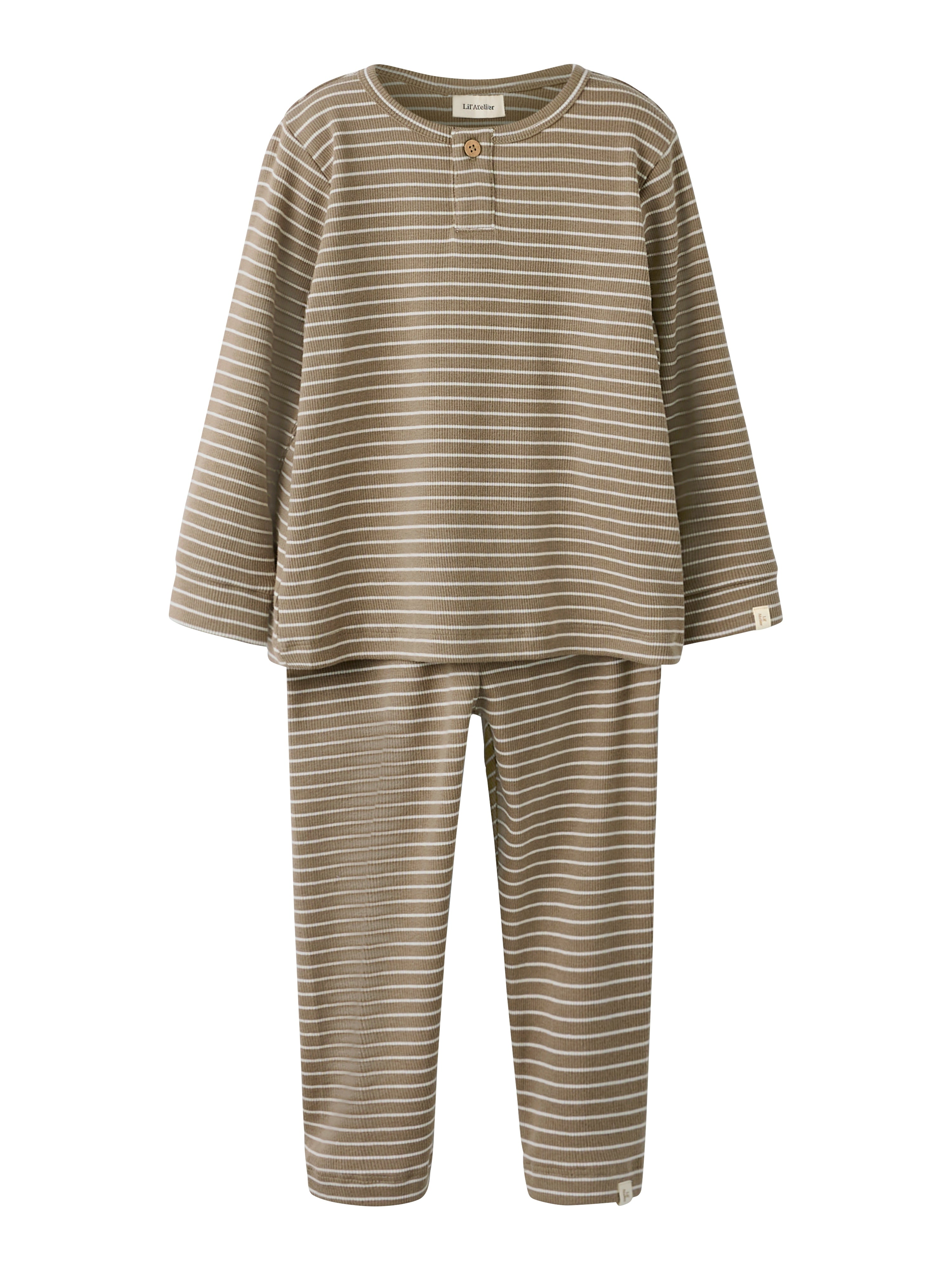 Lil Atelier Gago Ls Nightset Sepia Tint Turtledove 92 Cm