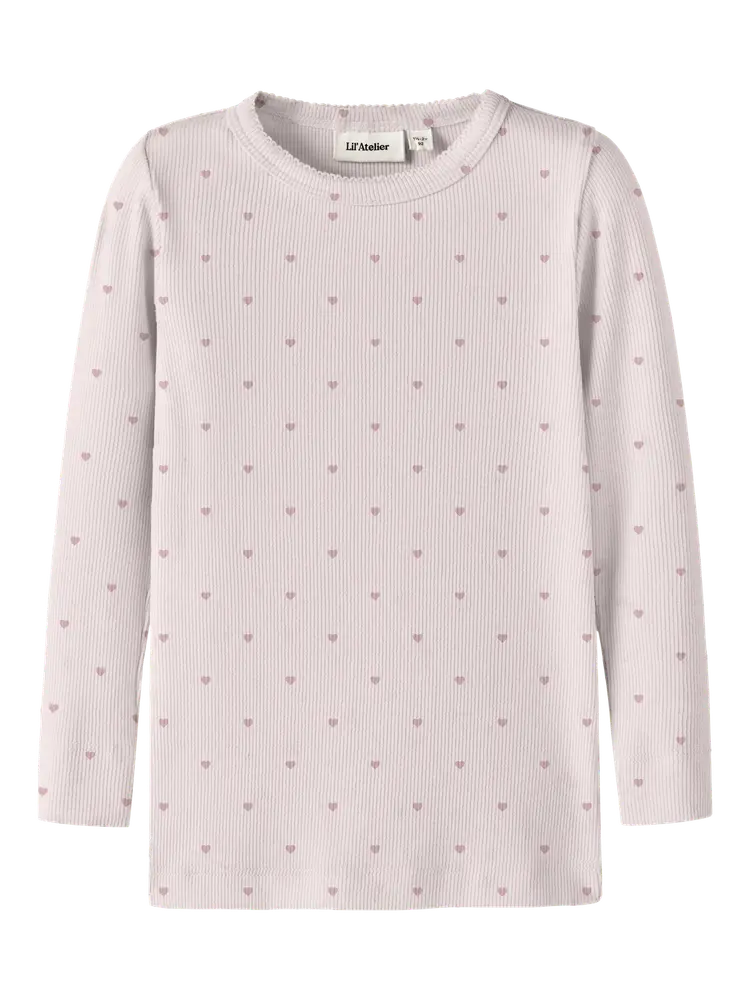 Lil  Atelier Gago Slim Langærmet Top Hushed Violet 98