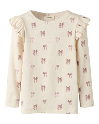 Lil Atelier Gavo Eko Slim Top Noos Turtledove Bow 92 Cm