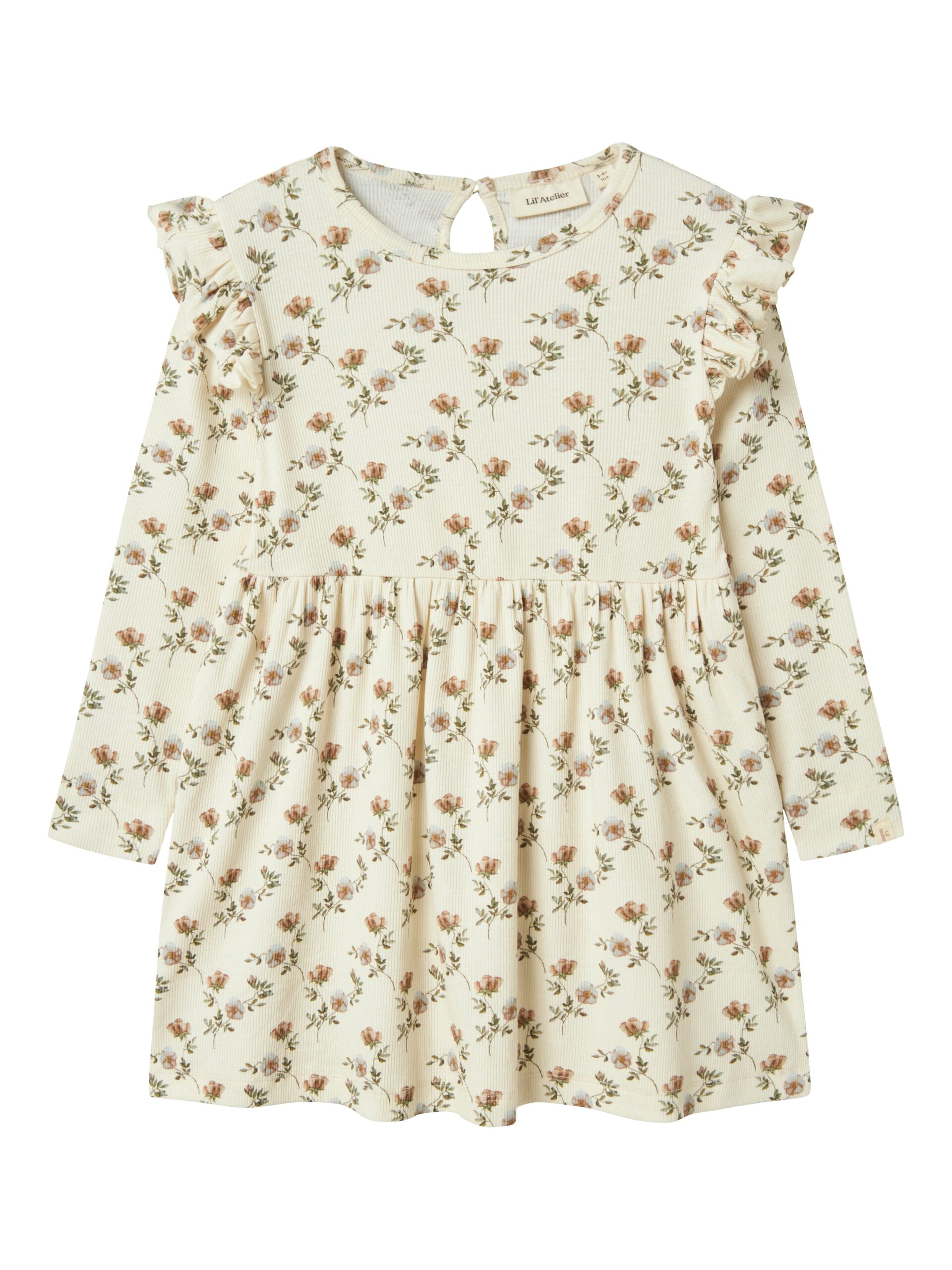 Lil Atelier Gavo Eno Dress Turtledove Flower 92 Cm